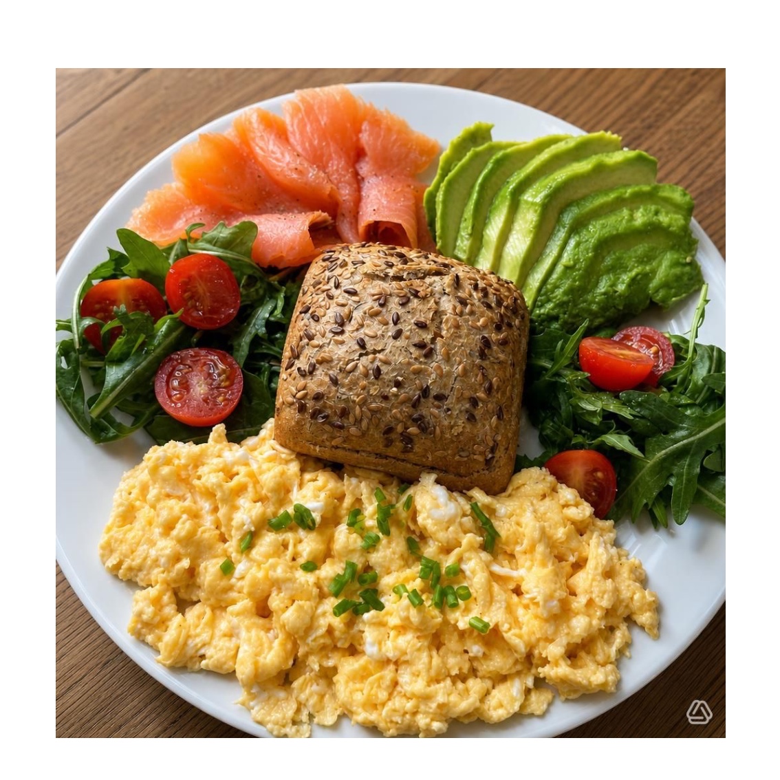 Rührei mit Lachs und Avocado