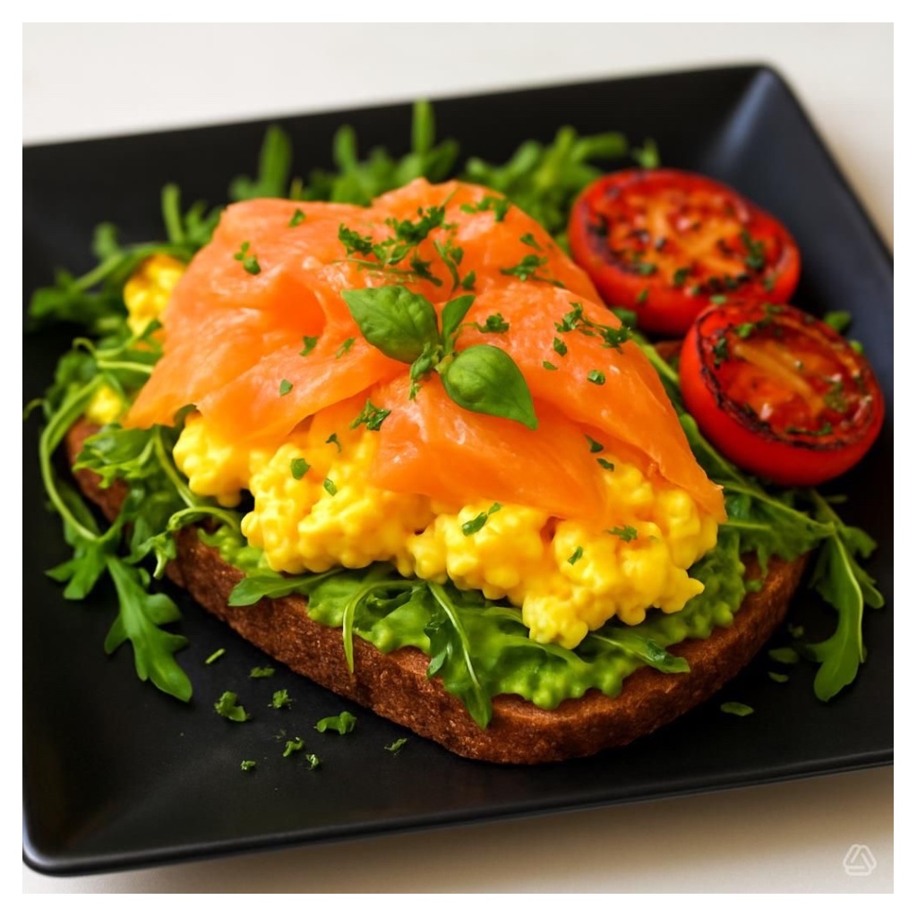 Lachs Avocado Frischkäse Rührei