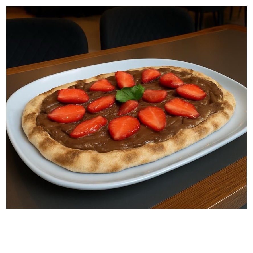 Pinsa mit Nutella und Erdbeeren